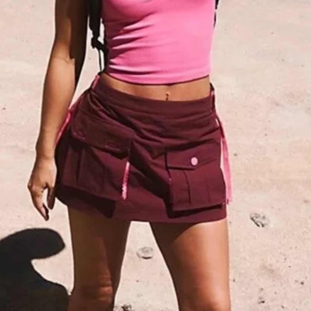 Free People Movement Great Outdoors Skort in Ox Red
